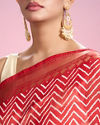 Mohey Women Radiant Red Elegance Saree