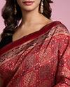 Mohey Women Radiant Red Art Silk Saree