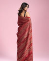 Mohey Women Radiant Red Art Silk Saree