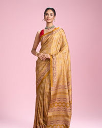 Mohey Women Mustard Yellow Elegance Saree