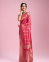 Mohey Women Ravishing Rani Pink Art Silk Saree