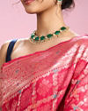 Mohey Women Ravishing Rani Pink Art Silk Saree
