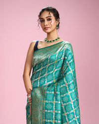 Mohey Women Radiant Rama Green Saree