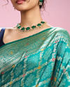 Mohey Women Radiant Rama Green Saree