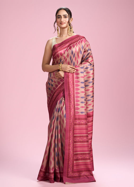 Mohey Women Pink Radiance Saree