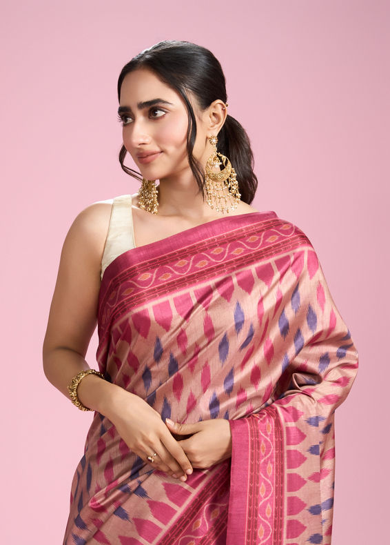 Mohey Women Pink Radiance Saree