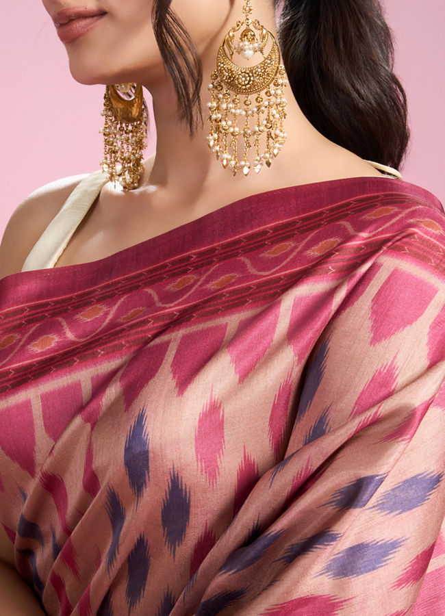 Mohey Women Pink Radiance Saree