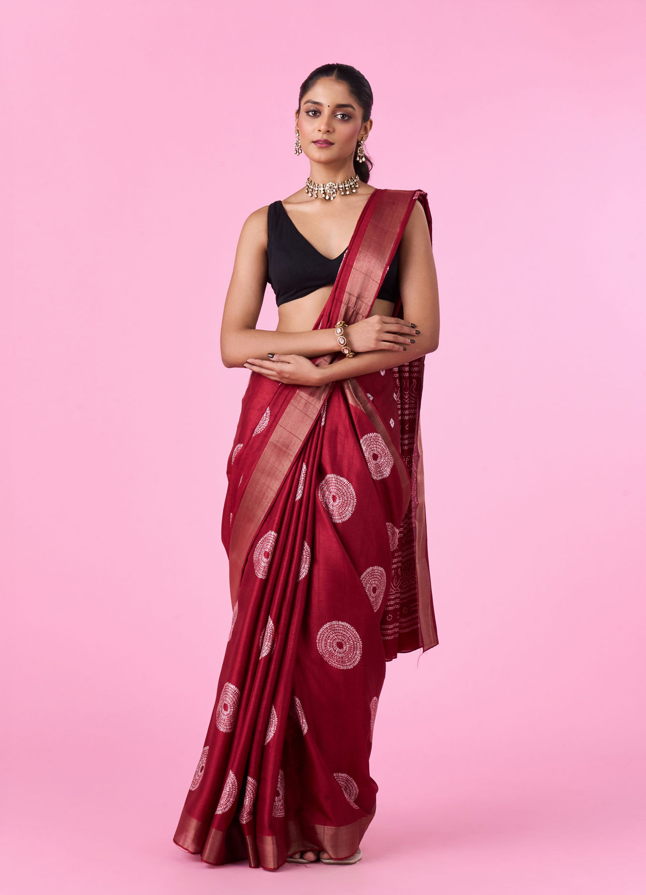 Mohey Women Wine Delight Majestic Saree