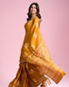 Mohey Women Sun Kissed Mustard Yellow Art Silk Saree