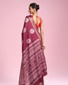 Mohey Women Radiant Wine Saree for Celebrations