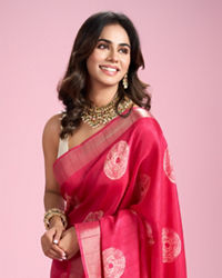 Mohey Women Radiant Pink Elegance Saree