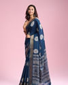 Mohey Women Enthralling Azure Elegance Saree