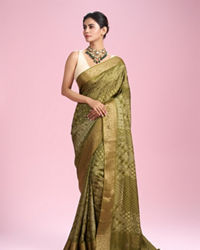 Mohey Women Mehandi Green Elegance Saree