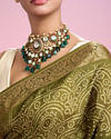 Mohey Women Mehandi Green Elegance Saree