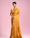 Mohey Women Ravishing Mustard Yellow Saree