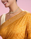 Mohey Women Ravishing Mustard Yellow Saree