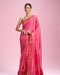 Mohey Women Rani Pink Radiance Saree