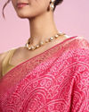Mohey Women Rani Pink Radiance Saree