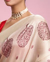Mohey Women Cream Dream Elegance Saree
