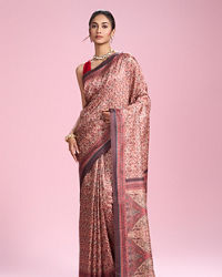 Mohey Women Glamorous Fawn Elegance Saree
