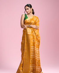 Mohey Women Radiant Mustard Yellow Saree