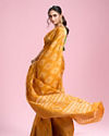 Mohey Women Radiant Mustard Yellow Saree