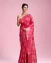 Mohey Women Pink Artistic Fiesta Saree
