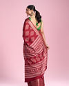 Mohey Women Rust Red Elegance Saree