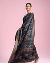 Mohey Women Indigo Blue Elegance Saree