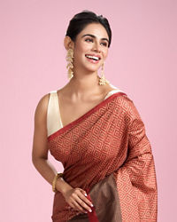 Mohey Women Orange Allure Radiant Saree