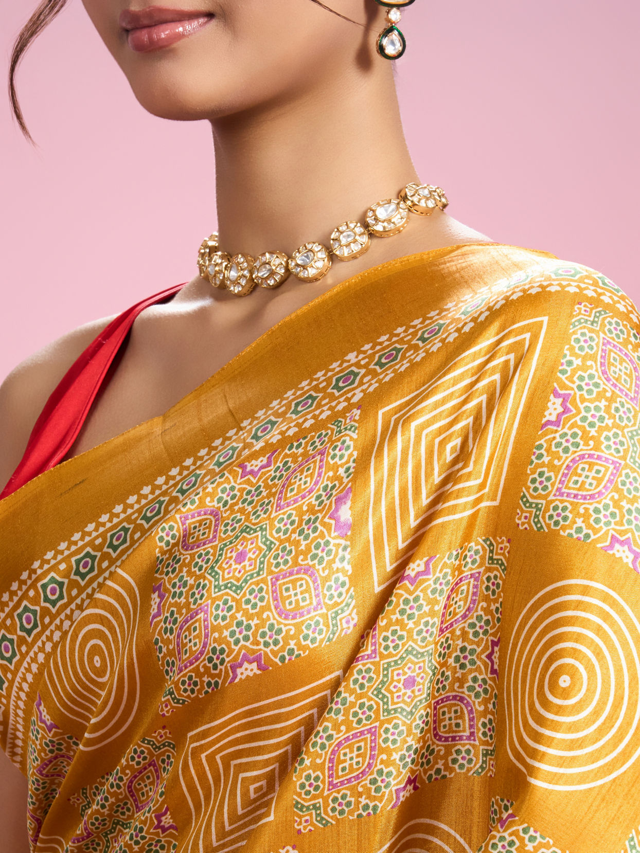 Mohey Women Radiant Mustard Yellow Saree