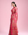 Mohey Women Exquisite Rani Pink Saree