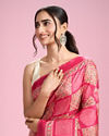 Mohey Women Exquisite Rani Pink Saree