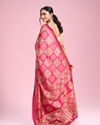 Mohey Women Exquisite Rani Pink Saree