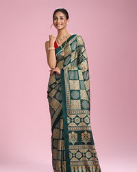 Mohey Women Dark Green Elegance Saree