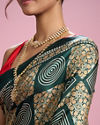 Mohey Women Dark Green Elegance Saree