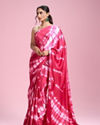 Mohey Women Rani Pink Satin Extravaganza Saree
