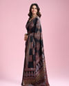 Mohey Women Radiant Black Satin Saree