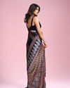 Mohey Women Radiant Black Satin Saree
