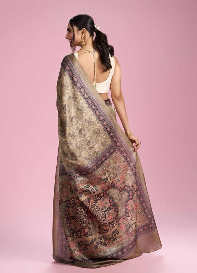 Mohey Women Elegant Pista Green Saree
