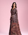 Mohey Women Elegant Black Drape Saree