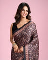 Mohey Women Elegant Black Drape Saree