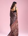 Mohey Women Elegant Black Drape Saree