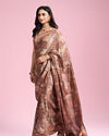 Mohey Women Fawn Peach Elegant Affair Saree
