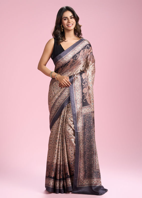 Mohey Women Cream Elegance Saree