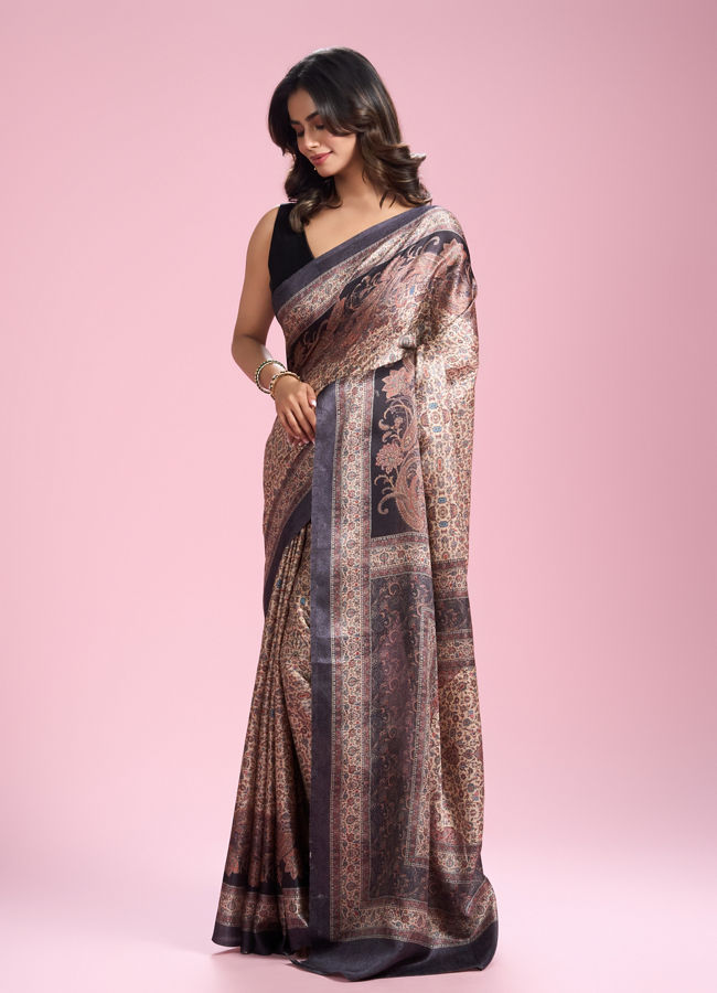 Mohey Women Cream Elegance Saree