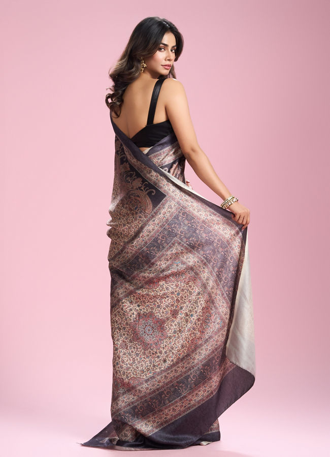 Mohey Women Cream Elegance Saree
