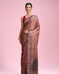 Mohey Women Radiant Rust Red Saree