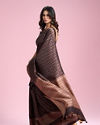Mohey Women Elegant Brown Saree