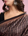 Mohey Women Elegant Brown Saree